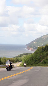 Motorcycles on the Cabot Trail